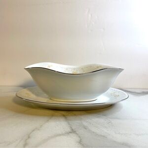 VTG International Promise 8310 Gravy Boat & Underplate, Platinum Trim